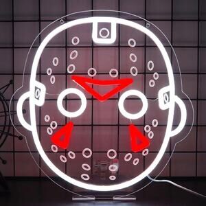 Jason Voorhees Neon Sign Friday The 13th Night Light Room Wall Decor